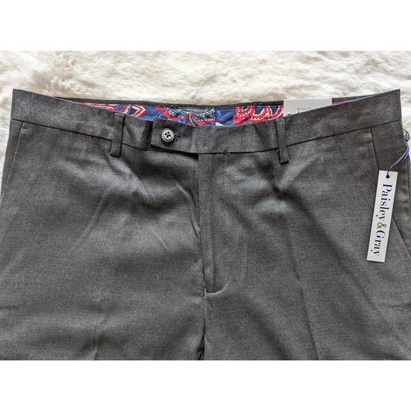 Paisley & Gray Downing Herringbone Slim Fit Dress Pants W32 x 32L - Picture 7 of 13